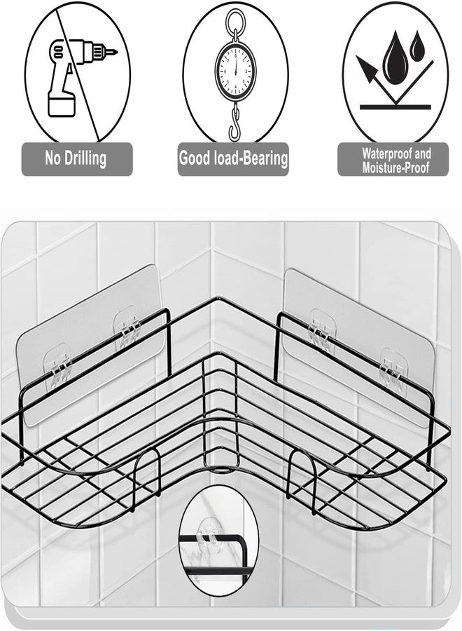 MagicMonk (Pack of 8 Shower Caddy Adhesive | Shower Shelf Adhesive with Hooks | Waterproof Without Drilling | Transparent Hooks for Bathroom Corner Shelves, Soap Racks, Storage Racks, Kitchen Shelves - Image 4