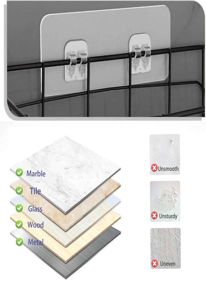 MagicMonk (Pack of 8 Shower Caddy Adhesive | Shower Shelf Adhesive with Hooks | Waterproof Without Drilling | Transparent Hooks for Bathroom Corner Shelves, Soap Racks, Storage Racks, Kitchen Shelves - Image 5