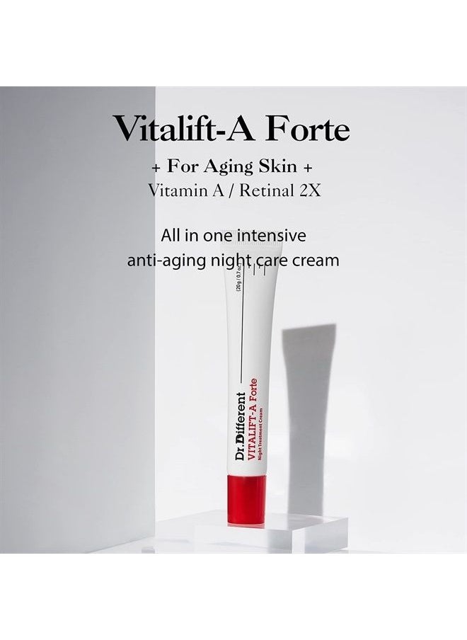 Dr.Different VITALIFT-A Forte - Retinal Intensive Anti-Aging Night Cream for Lifting & Firming-Anti-Wrinkle Face Moisturizer Cream with Vitamin A & Hyaluronic Acid Reduce Wrinkles & Fine Lines 0.7oz.  - Image 2