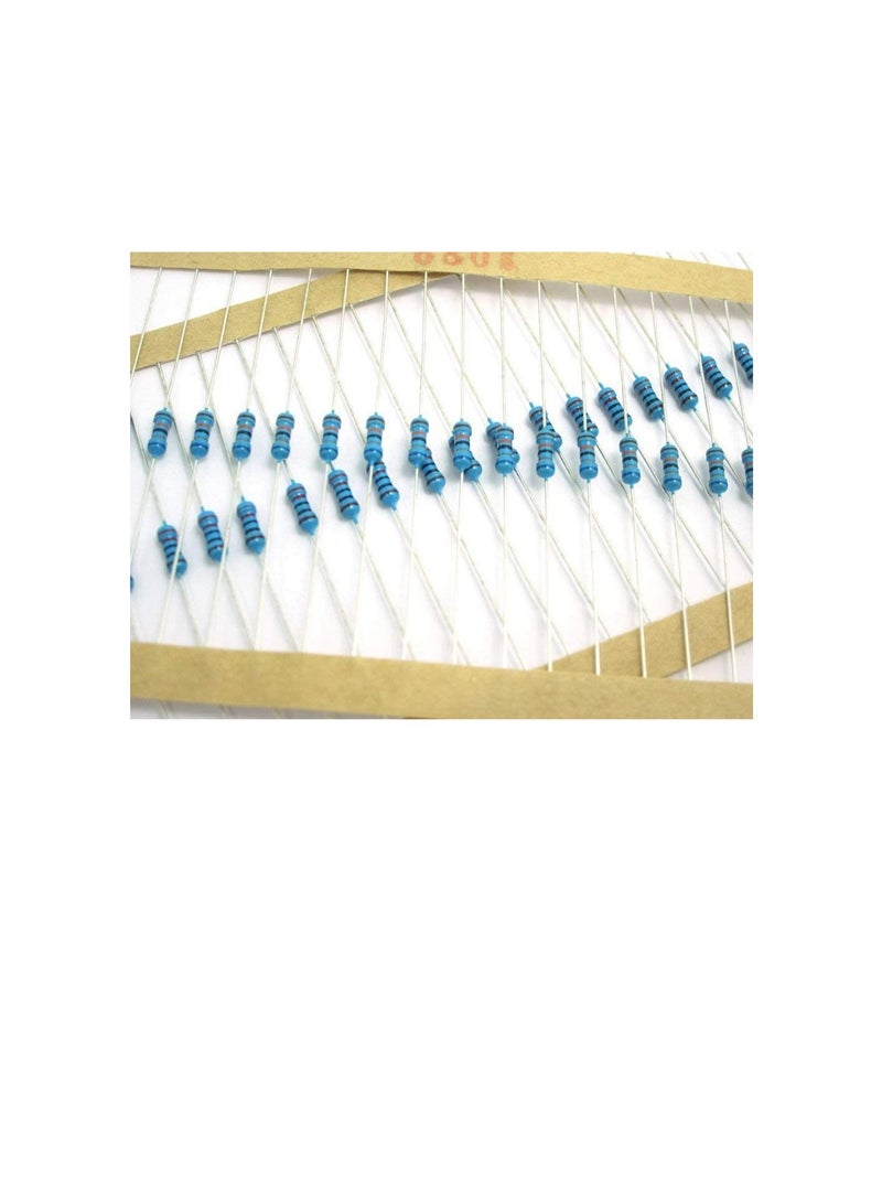 1/4W Metal Film Resistor, 5 Colour Ring Band 1% Ω Ohms Tolerance, For Electrical DIY Pack of 50 (1/4W 20Ω (20ohms))  - Image 3