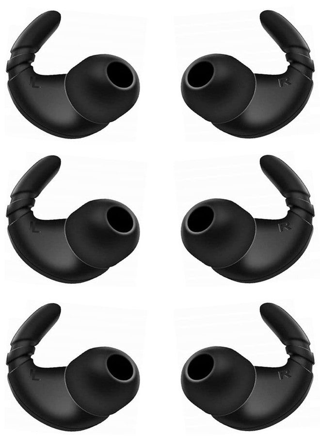 الإكس سي دي أطراف أذن ALXCD مانعة للانزلاق، متوافقة مع سماعات Beats Studio Buds، 3 أزواج من أطراف الأذن الرياضية المانعة للانزلاق والضياع، متوافقة مع سماعات Beats Studio Buds، لون أسود - Image 1