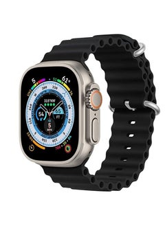 Alpine Loop for Apple Watch 49mm 45mm, Woven Loop with Metal Sport Band with iWatch Band Series Ultra 8 7 6 5 4 3 2 1 SE - Black