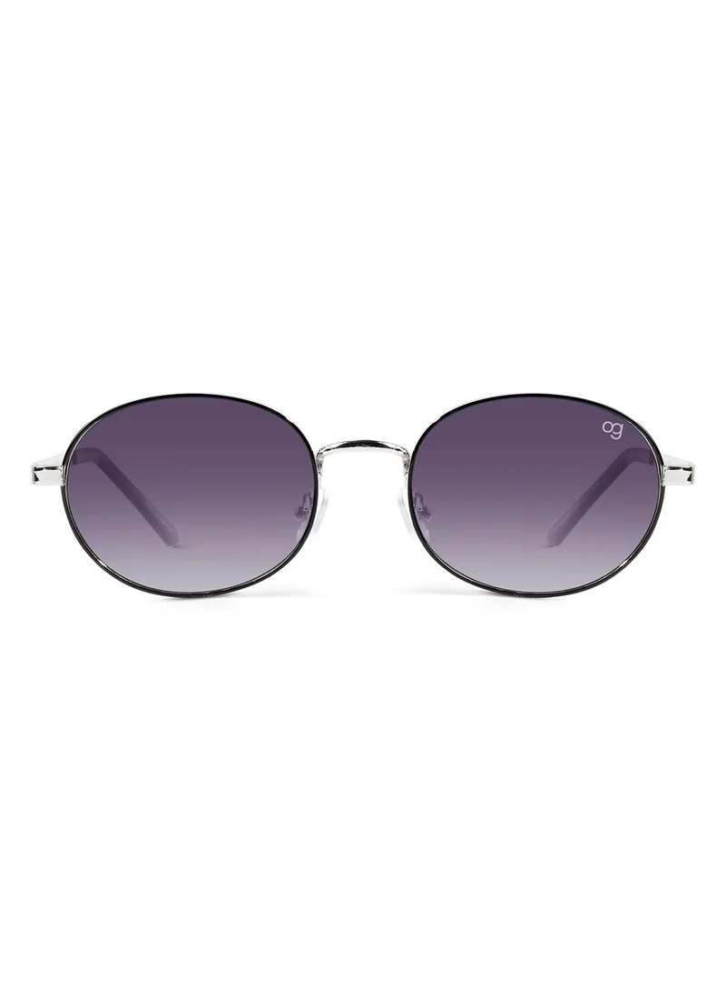 Woggles Gentleman Bold  Silver Round Sunglasses
