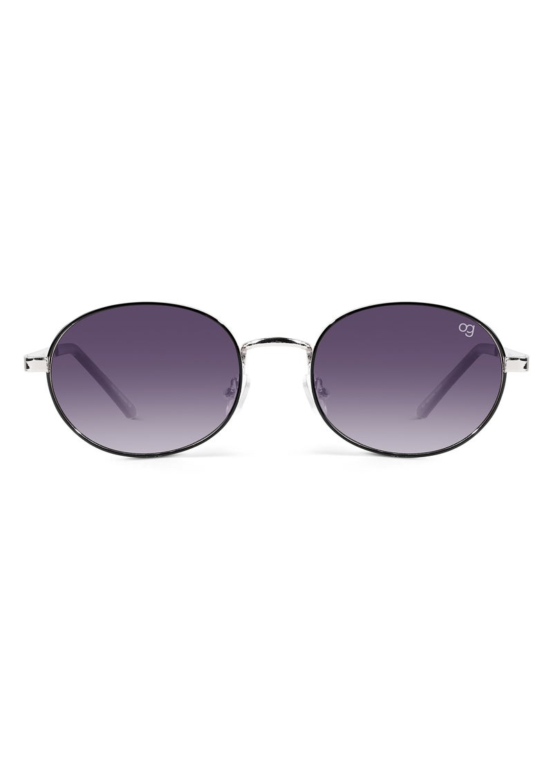 Woggles UV- Protected Bold  Silver Round Sunglasses  - Image 5