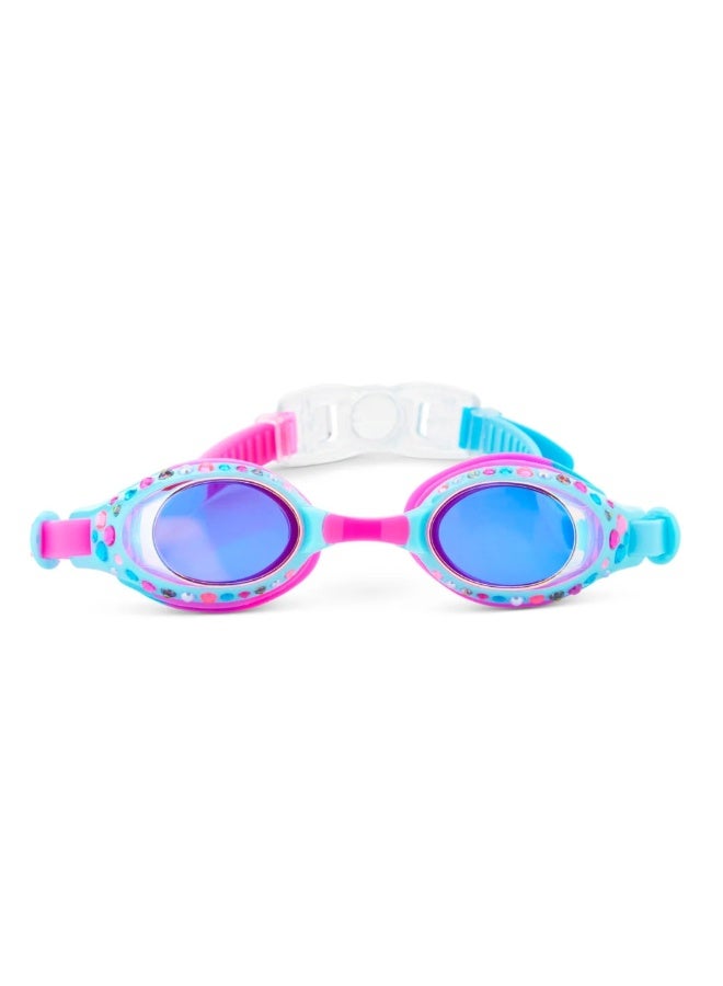 Bling2O Crystal Violet Glimmering Kids Swim Goggles – Anti-Fog, UV Protection, Latex-Free Silicone, Adjustable Nose Piece & Back Clip, with Hard Case, Ages 3+ - Image 1