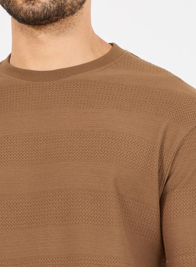 Styli Textured Knit Oversized T-Shirt & Shorts Co-Ords