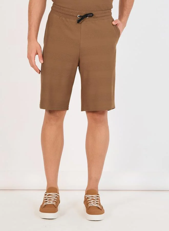 Styli Textured Knit Oversized T-Shirt & Shorts Co-Ords