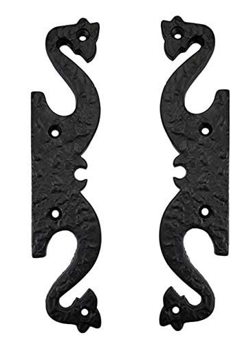 Adonai Hardware Adonai Hardware 7 Jadau Black Cast Iron False Hinge 2 Matte Black Powder Coated  - Image 1