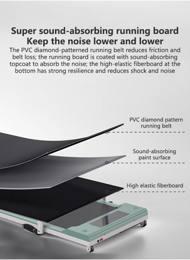1-10km/Hours Home Foldable Treadmill, 2.0HP, Wireless Remote Control, Foldable Treadmill,Weight Capability 100kg