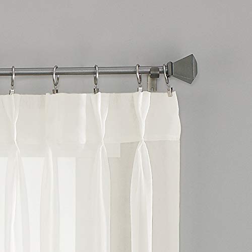 Curtainworks Soho Voile Sheer Pinch Pleat Curtain Panel, 29 by 95", Oyster - Image 3