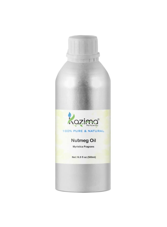 KAZIMA Nutmeg Essential Oil - 100% Pure Natural & Undiluted For Skin care & Hair care (500ml) - Image 1