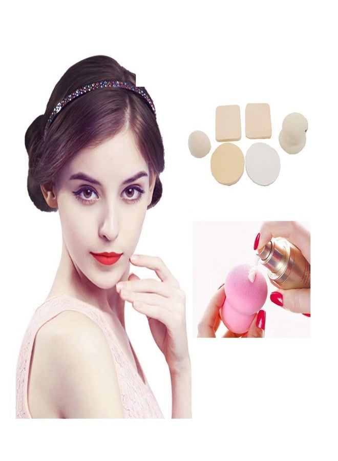CONNECTWIDE Makeup Premium Beauty Sponge Blender Puff Set - LATEX-FREE Multipurpose Shape and Color -Set of 6 - Image 2