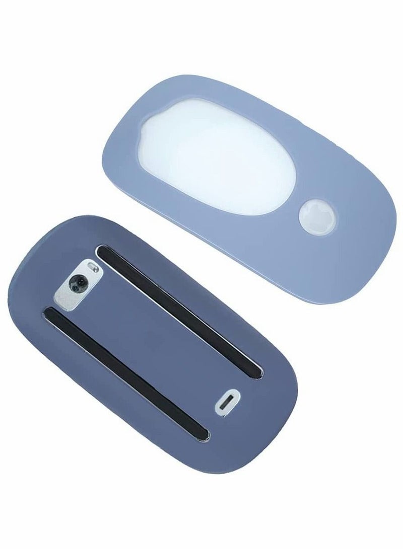 Y&D Silicone Case Cover, Mouse Protective Skin, Sleeve, for Apple 2 Pieces (Light Blue, Dark blue )  - Image 2