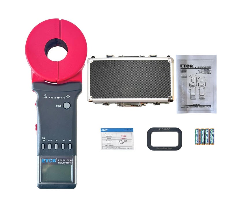 ETCR ETCR2100A+ Digital Clamp Ground Earth Resistance Meter Tester 0.01-200Ω - Image 1