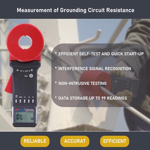 ETCR ETCR2100A+ Digital Clamp Ground Earth Resistance Meter Tester 0.01-200Ω - Image 3