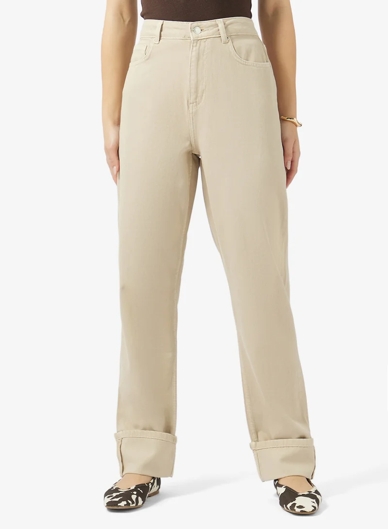 اونلي Onleverly Hw Slim St Fold-Up Pant "32