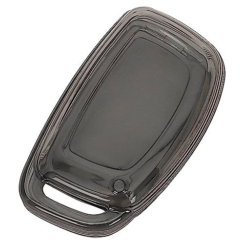 JVCV غطاء شفاف ناعم من JVCV® متوافق مع مفاتيح السيارة الذكية 4 أزرار لهيونداي ألكازار وكريتا وفينيو وآي 20 وتوسكان وإلنترا (أسود شفاف) - Image 4