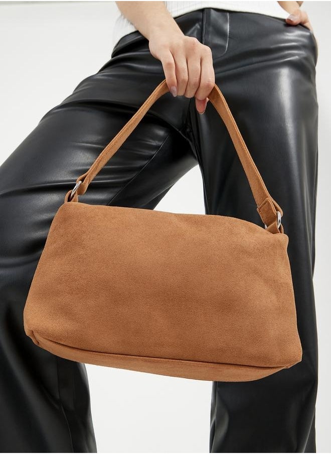 Styli Plain Baguette Bag with Zip Closure  - Image 3