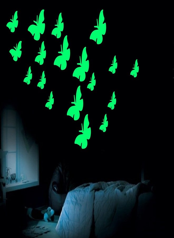Monk wish Butterfly Radium Glow in The Dark Wall Stickers for Kids Room and Decoration - Image 1