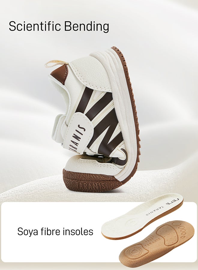 Taranis Children's Shoes Brown - Accent Toddler Sneakers Classic Striped Baby Trainers - Image 2