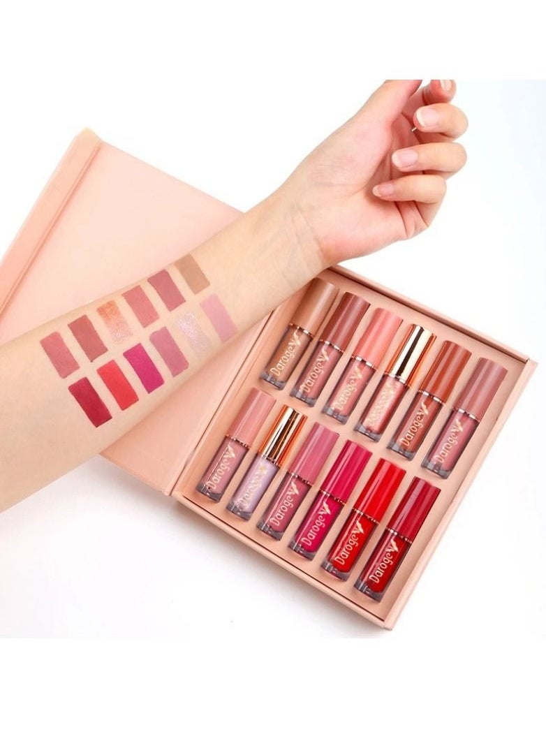 12 Pieces Book Style Velvet Matte Liquid Lipstick Gift Set With Long Lasting & Waterproof Formula 30 ml - pzsku/Z44BFD91085A3525A3D19Z/45/_/1686391523/501c7180-8e64-4600-b871-36708ead021f