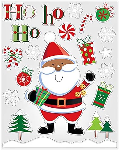 Iconikal Iconikal Christmas Static Cling Window Decorations African American Black Santa Claus 80Count - Image 4