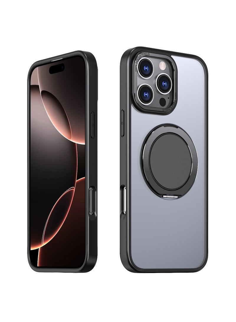 Cellairis ROTATABLE RING Case for Apple iPhone 15 Pro Max - MagSafe Compatible Transparent Cover with Kickstand Grip – Black - Image 3