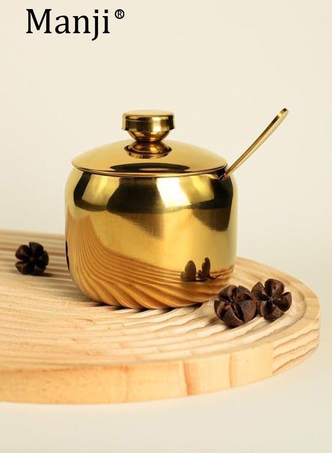 مانجي Stainless Steel Condiment Container Moistureproof Dustproof Stainless Steel Seasoning Container for Restaurant for Salt - Image 2