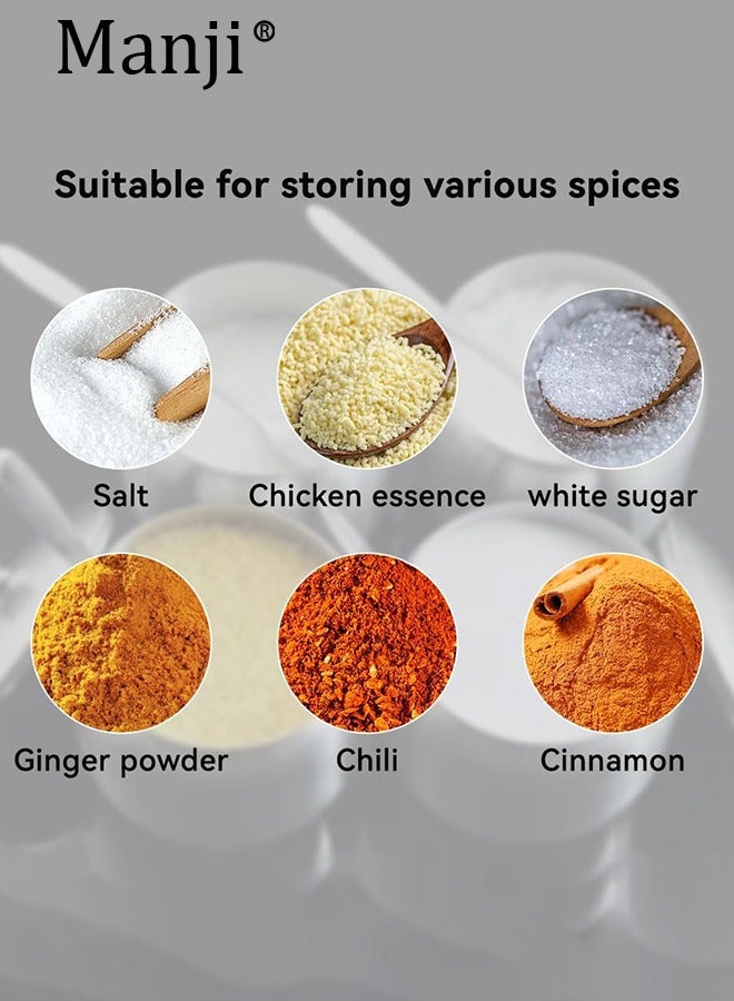 مانجي Stainless Steel Condiment Container Moistureproof Dustproof Stainless Steel Seasoning Container for Restaurant for Salt - Image 5