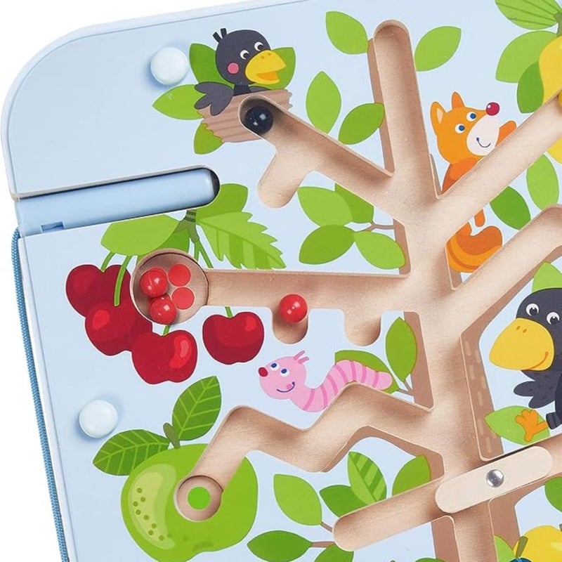 HABA Busy Board for Toddlers 2-4: Orchard Magnetic Maze Puzzle Game, Toddler Travel Toys & Montessori Toys - Image 5