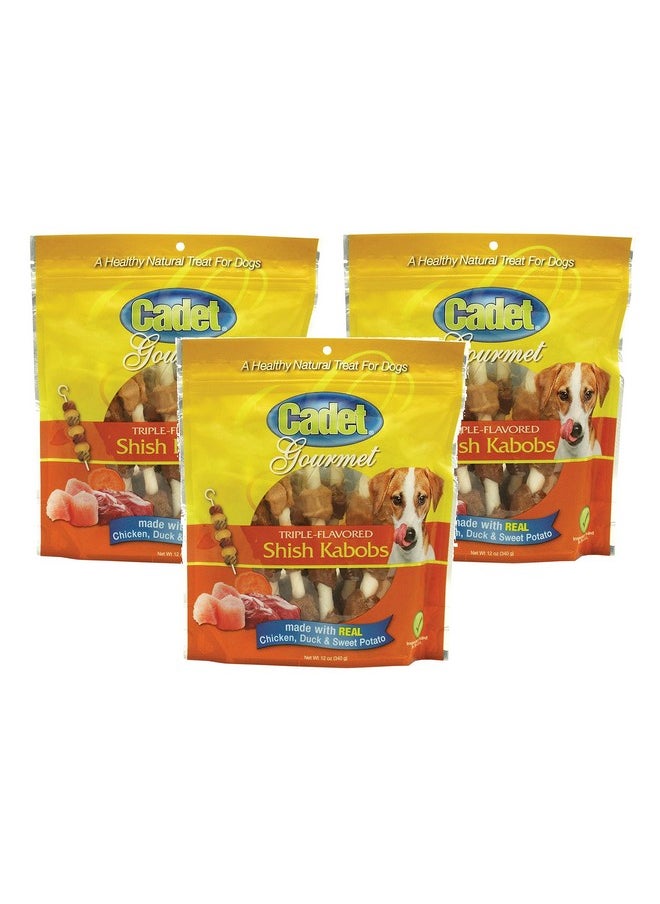 Cadet Cadet (3 Pack) Triple Flavored Dog Treat Shish Kabobs, 12 oz  - Image 1