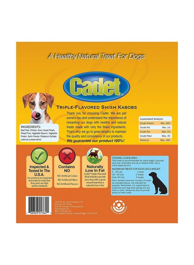 Cadet Cadet (3 Pack) Triple Flavored Dog Treat Shish Kabobs, 12 oz  - Image 2