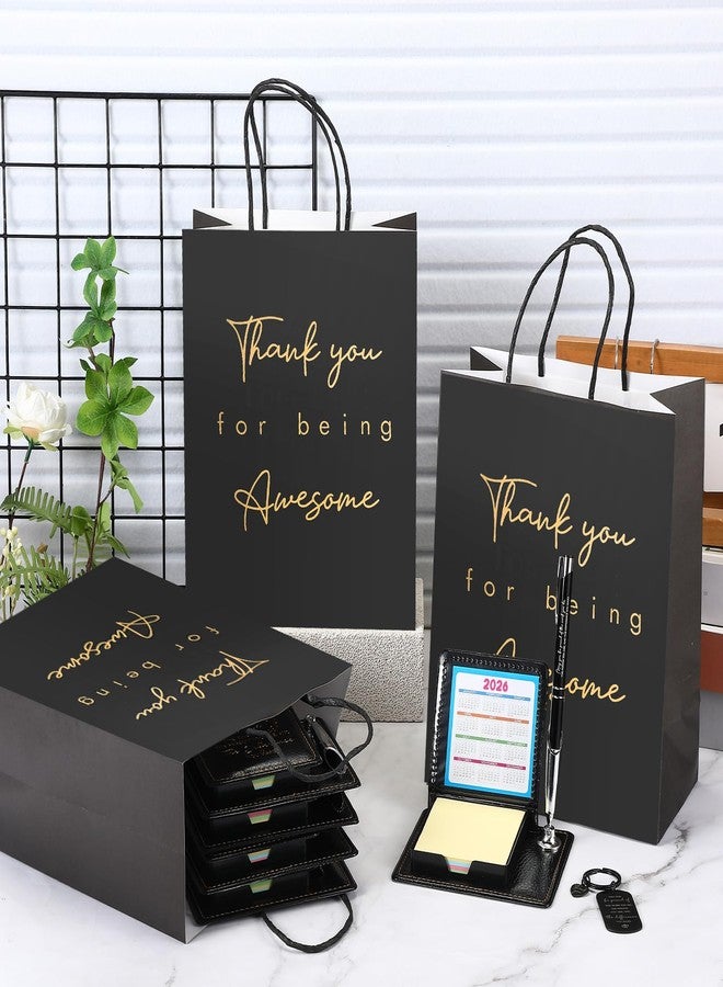 Resurhang 12 Set Employee Appreciation Gifts Bulk Inspirational Gifts Team Gift Bag PU Leather Notepad Holder with Pen Holder Team Keychain Ballpoint Pen Bulk Gifts for Colleagues Employees(Proud) - Image 3