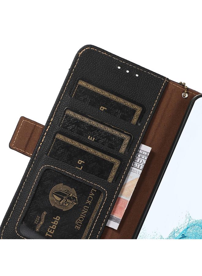 اس-توب جراب لهاتف Samsung Galaxy S24 من الجلد الطبيعي TJ مغناطيسي جانبي بتقنية RFID - Image 5