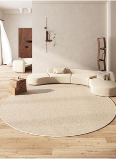 Bukela Simple Style Round Rug, Washable Non-Slip Rug Traditional Area Rug for Living Room, Bedroom, Dining Room, and Kitchen  - Image 1