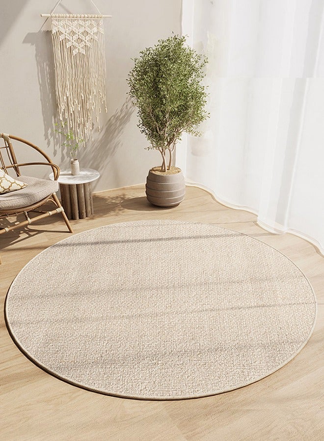 كيلا سجادة مستديرة بسيطة - زولية كبيرة قابلة للغسل ومقاومة للانزلاق، سجاد تقليدي للمعيشة، غرفة النوم، غرفة الطعام، والمطبخ (مقاس 160×160 سم) - Image 2