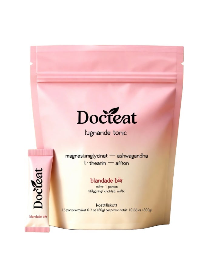 docteat Lugnande Tonic Powder | with Magnesium Glycinate, Ashwagandha & L-Theanine for Stress Relief, Relaxation, Focus & Sleep Support – 300g - Image 1