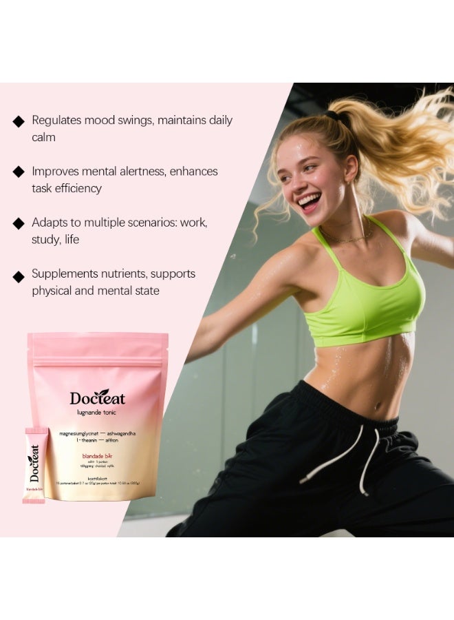 docteat Lugnande Tonic Powder | with Magnesium Glycinate, Ashwagandha & L-Theanine for Stress Relief, Relaxation, Focus & Sleep Support – 300g - Image 4