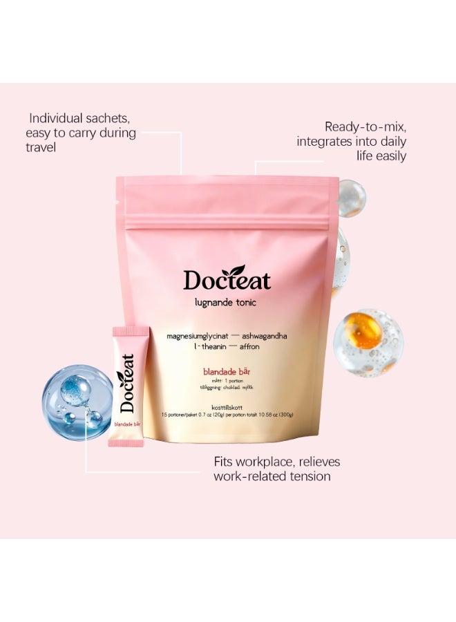 docteat Lugnande Tonic Powder | with Magnesium Glycinate, Ashwagandha & L-Theanine for Stress Relief, Relaxation, Focus & Sleep Support – 300g - Image 5