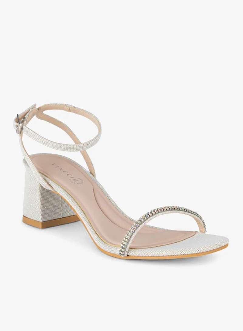 فينتشي صنادل نسائية متعددة الأحزمة وكعب متوسط