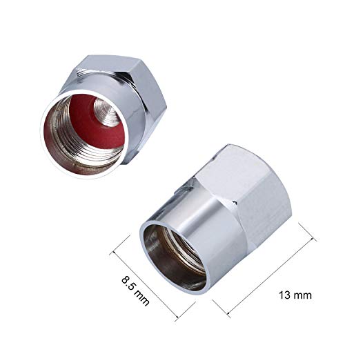 ONWON أغطية صمامات الإطارات من أونون 5 قطع مطلية بالكروم من النحاس مع شعار نيتروجين N2 لحماية صمامات الإطارات للسيارات - Image 2