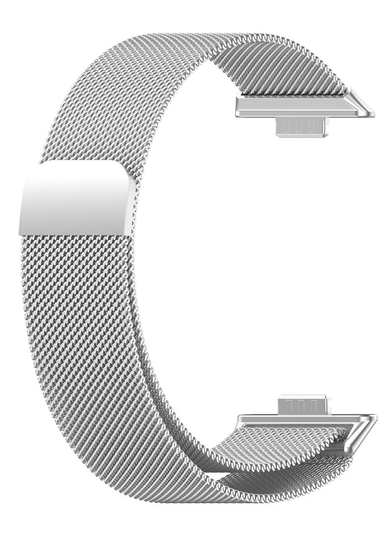 HW Magnetic Statinless Steel Bracelet Wristband for Huawei Watch Fit 3 Silver  - Image 2