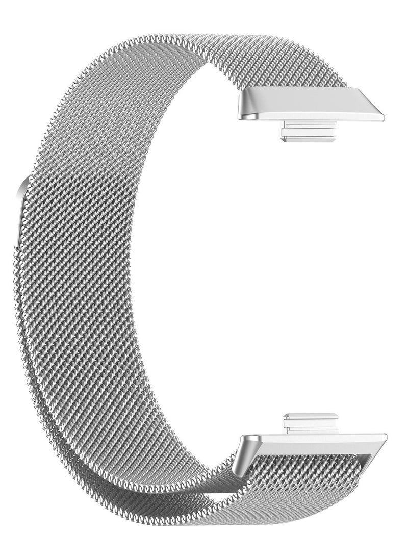 HW Magnetic Statinless Steel Bracelet Wristband for Huawei Watch Fit 3 Silver  - Image 3
