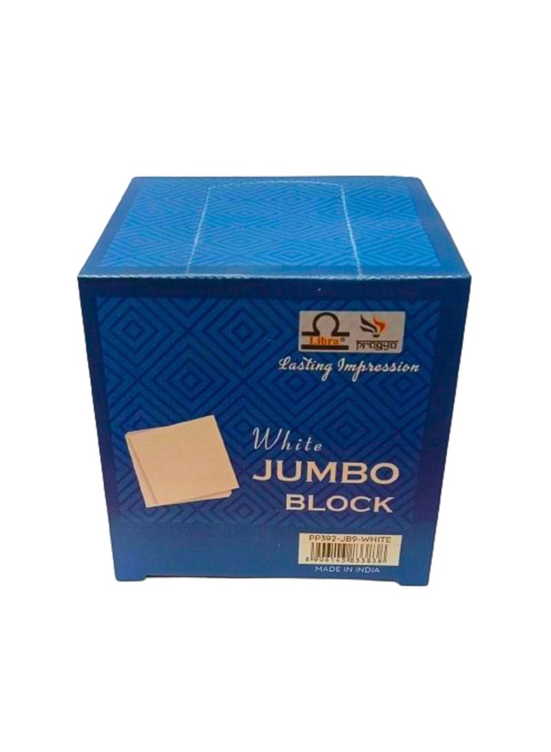 Libra White Jumbo Block Notes 9x9x9 cm - Image 1