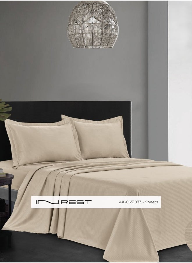 Inrest Home INREST Microfiber 200*120 + 30 cm multi-color striped fitted sheet  - Image 4