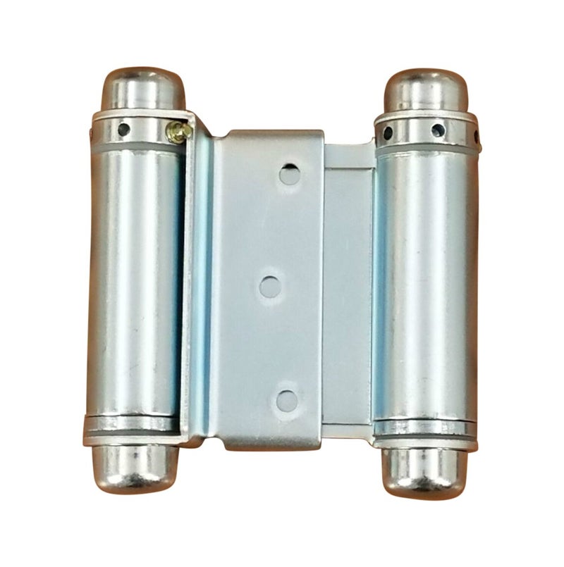 Hinge Outlet Adjustable Double Action Spring Hinge, Saloon, Swinging or Cafe Door Hinges - Highly Rust-Resistant, Self-Closing, Dual-Swing (3 Inch, Zinc) - Image 1