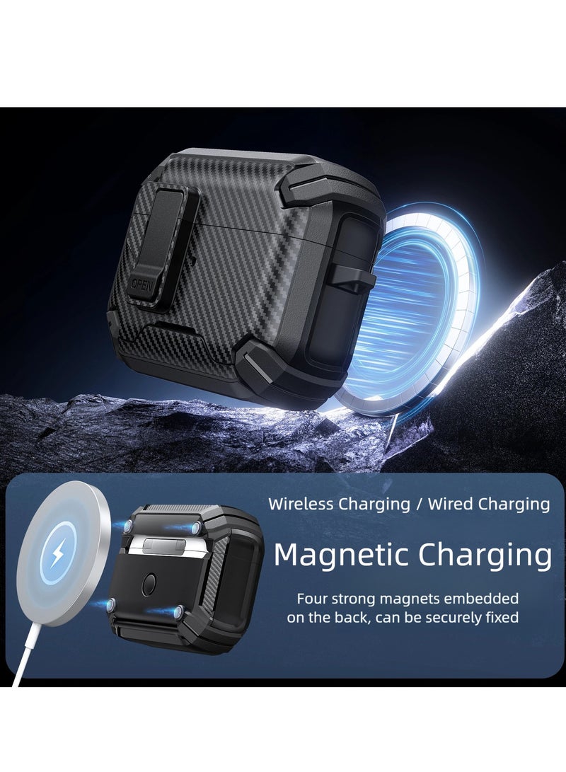 AirPods 4/AirPods Pro/AirPods Pro 2/AirPods Pro 3 protective case, magsafe，phone holder, pop-up headphone case,earphone protecter，headphone protecter，earphone case - Image 4