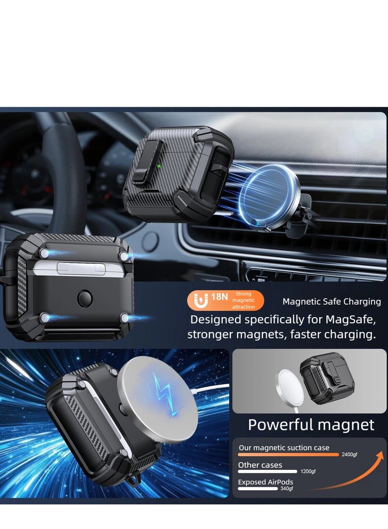 AirPods 4/AirPods Pro/AirPods Pro 2/AirPods Pro 3 protective case, magsafe，phone holder, pop-up headphone case,earphone protecter，headphone protecter，earphone case - Image 3