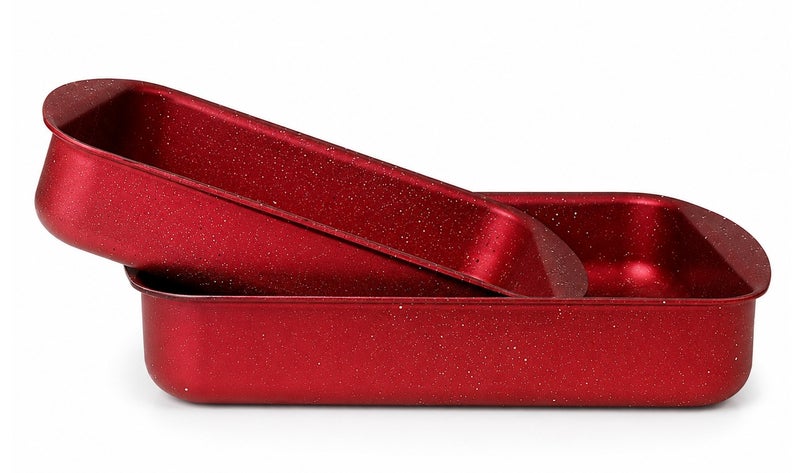 Lavina 2-Piece Rectangular Italian Granite Tray Set - Image 1