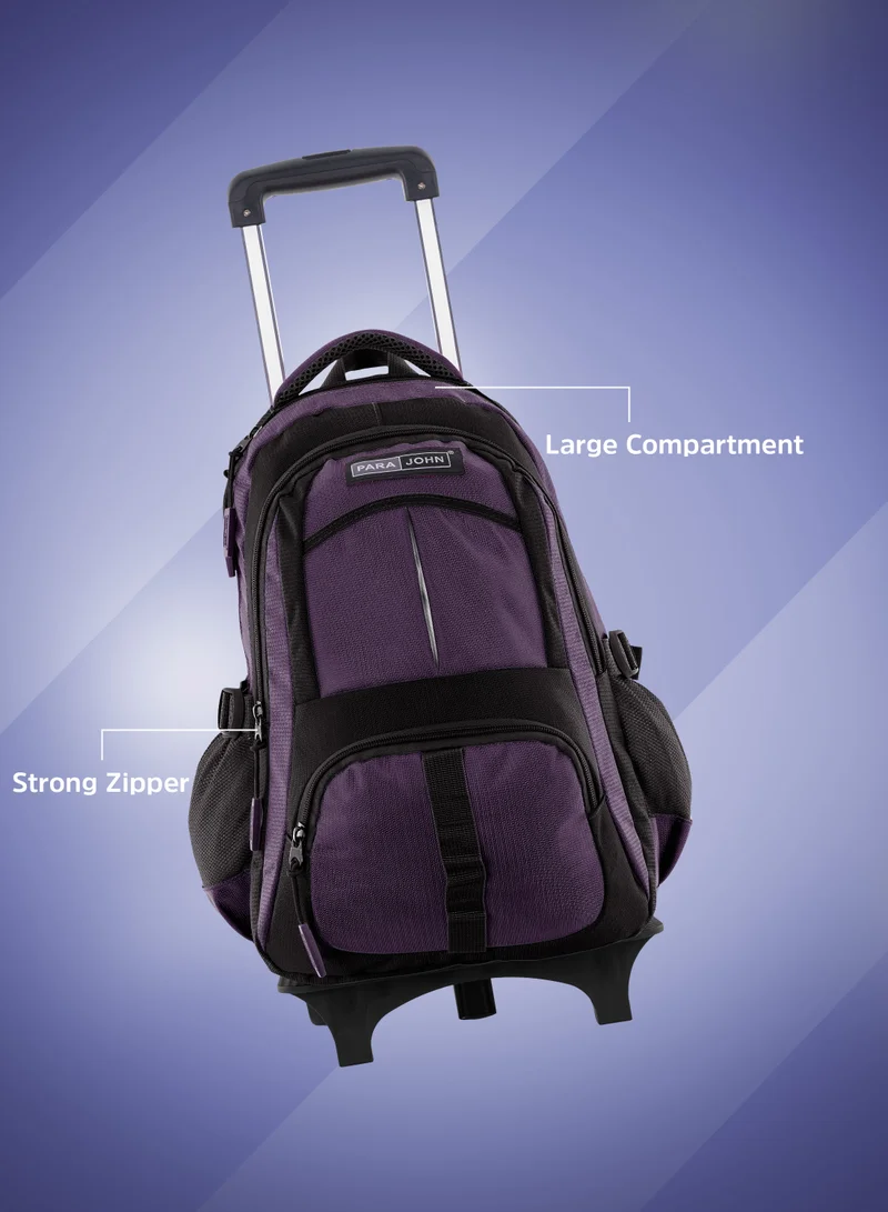 بارا جون حقيبة ظهر بعجلات للجنسين مع حزام قابل للتعديل للمدرسة والجامعة والمكتب والعمل والسفر - بنفسجي  بوصة